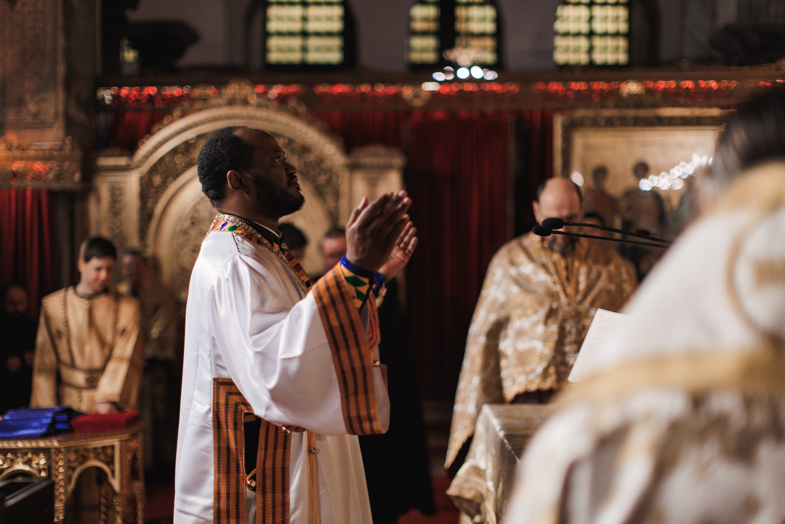 Ο π. Λάζαρος εν ώρα Θ. Λειτουργίας