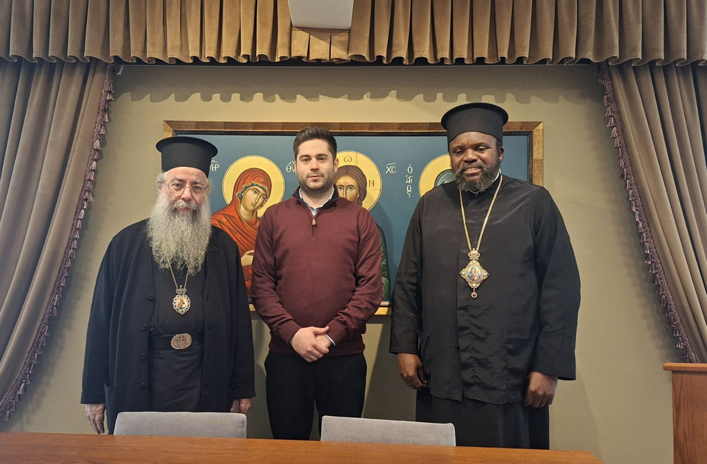 Ο π. Λάζαρος με τον μοναχό Νικόλαο Γρηγοριάτη