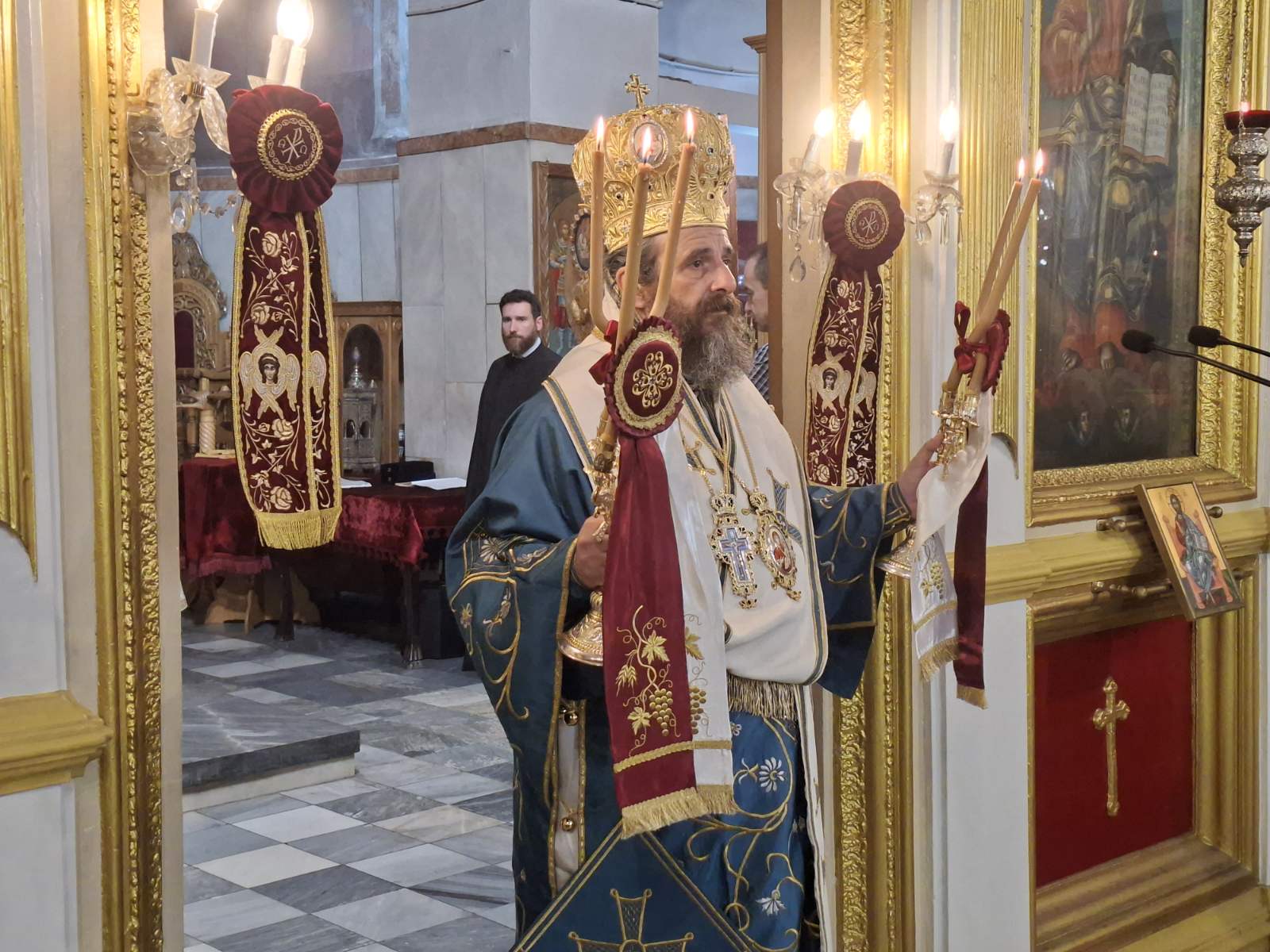 Ο π. Λάζαρος με τον μοναχό Νικόλαο Γρηγοριάτη